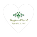 Luck Of The Irish Heart Sticker Plum (Pack of 1)-Wedding Favor Stationery-Plum-JadeMoghul Inc.