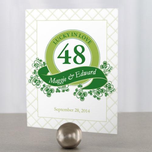 Luck Of The Irish Table Number Numbers 1-12 Willow Green (Pack of 12)-Table Planning Accessories-Willow Green-1-12-JadeMoghul Inc.