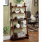 Lugo Transitional Style Ladder Shelf, Antique Oak Finish-Display and Wall Shelves-Antique Oak-Wood-JadeMoghul Inc.