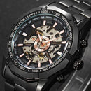 Luminous Clock Men Automatic Mechanical Watch-black-JadeMoghul Inc.