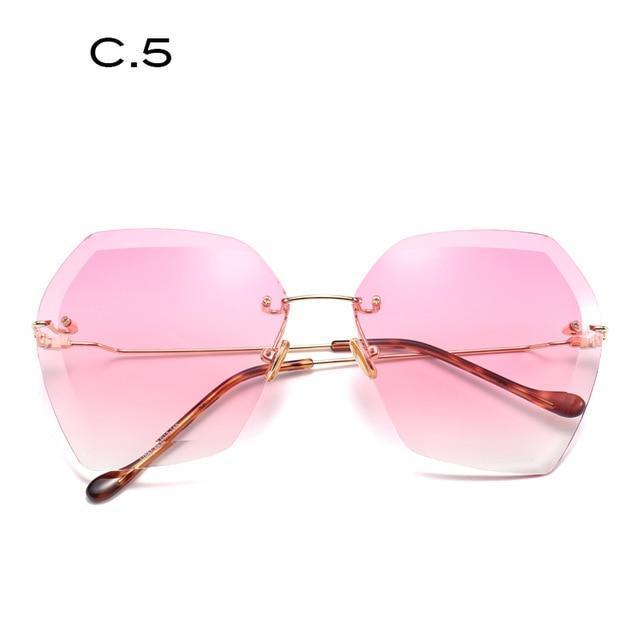 Luxury Sunglasses Women Designer Brand Fashion Rimless Sun Glasses-C.5-JadeMoghul Inc.