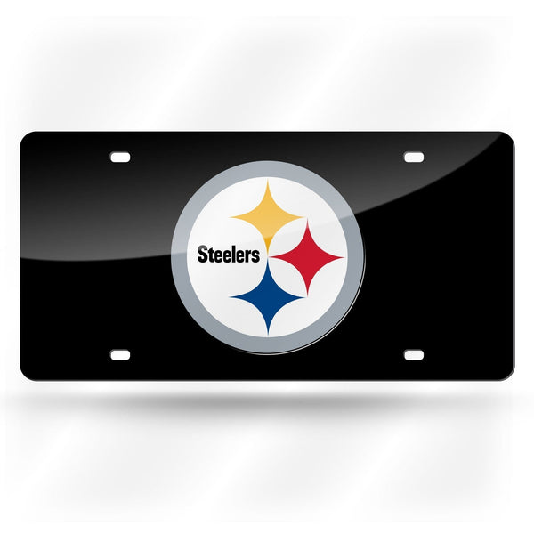 LZC Laser Cut Tag (Color Packaged) NFL Pittsburgh Steelers Laser Tag(Black Bse) RICO