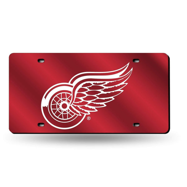 LZC Laser Cut Tag (Color Packaged) NHL Red Wings Red Background Laser Tag RICO