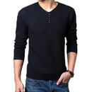 M-4XL Winter Henley Neck Sweater Men Cashmere Pullover Christmas Sweater Mens Knitted Sweaters Pull Homme Jersey Hombre 2018-Black-M-JadeMoghul Inc.