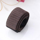 M MISM Girls French Hair Bun Maker Donut Styling Hair Fold Wrap Snap Accessories for Women Curler Roller Quick Dish Headbands-Dark Coffee-JadeMoghul Inc.