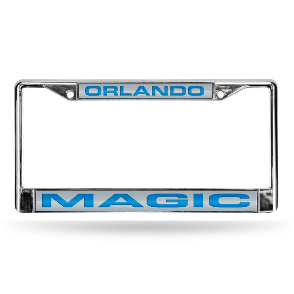 Porsche License Plate Frame Magic Laser Chrome Frame Silver Background With Royal Letters