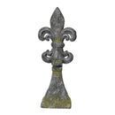 Magnesium Fleur-de-lis Finial, Slate Gray-Garden Decor-Gray-Magnesium-JadeMoghul Inc.