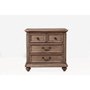 Mahogany Wood 4 Drawer Nightstand in French Truffle Brown-Nightstands and Bedside Tables-Brown-Plantation Mahogany Solids & Okoume Veneer-JadeMoghul Inc.