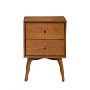 Mahogany Wood Nightstand-Nightstands and Bedside Tables-Brown-Mahogany Solids & Okoume Veneer-JadeMoghul Inc.