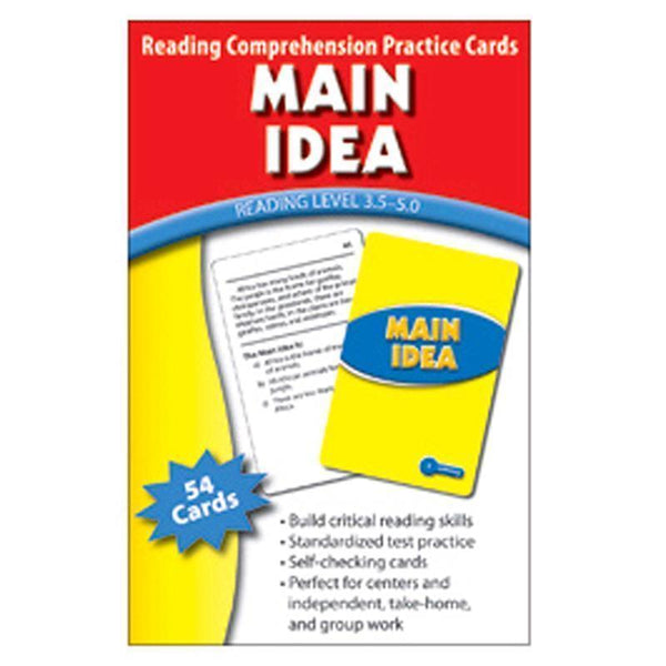 MAIN IDEA PRACTICE CARDS READING-Learning Materials-JadeMoghul Inc.