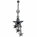 Major Sports Accessories NFL - Dallas Cowboys Dangle Charm Navel Ring JM Sports-7