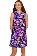 Make a Wish Adele Purple Evening Party Shift Dress - Women-Make a Wish-XS-Violet-JadeMoghul Inc.