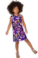 Make a Wish Adele Purple Printed Shift Party Dress - Girls-Make a Wish-18M/2-Violet-JadeMoghul Inc.