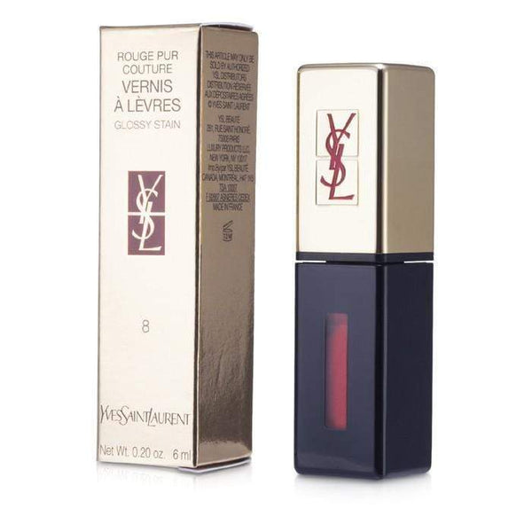 Make Up Rouge Pur Couture Vernis a Levres Glossy Stain - # 8 Orange De Chine Yves Saint Laurent