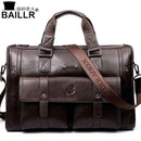 Man Bag Leather Black Briefcase Men Business Handbag Messenger Bags-Black Large-(30cm<Max Length<50cm)-JadeMoghul Inc.