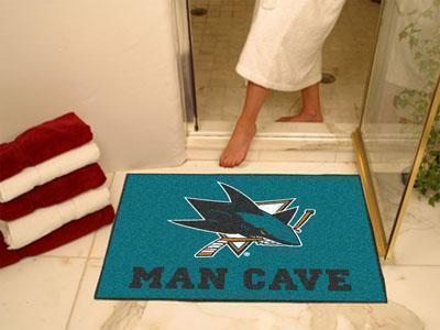 Man Cave All-Star Door Mat NHL San Jose Sharks Man Cave All-Star Mat 33.75"x42.5" FANMATS