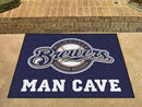 Door Mat MLB Milwaukee Brewers Man Cave All-Star Mat 33.75"x42.5"