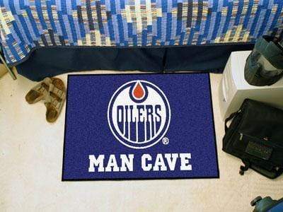 Man Cave Starter Area Rugs NHL Edmonton Oilers Man Cave Starter Rug 19"x30" FANMATS