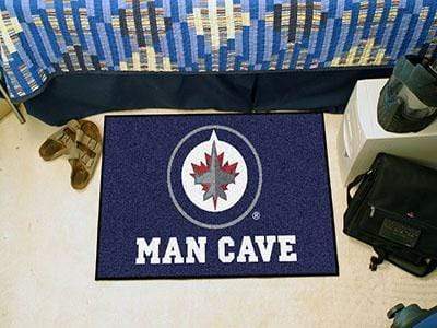 Man Cave Starter Outdoor Rug NHL Winnipeg Jets Man Cave Starter Rug 19"x30" FANMATS