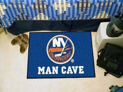 Man Cave Starter Outdoor Rugs NHL New York Islanders Man Cave Starter Rug 19"x30" FANMATS