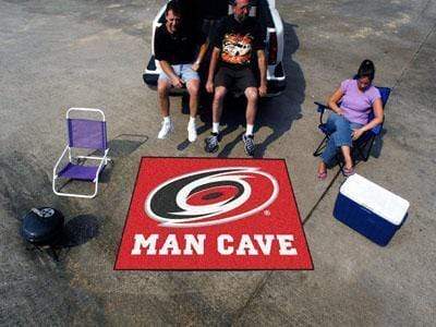 Man Cave Tailgater BBQ Accessories NHL Carolina Hurricanes Man Cave Tailgater Rug 5'x6' FANMATS
