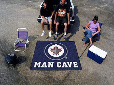 Man Cave Tailgater BBQ Accessories NHL Winnipeg Jets Man Cave Tailgater Rug 5'x6' FANMATS