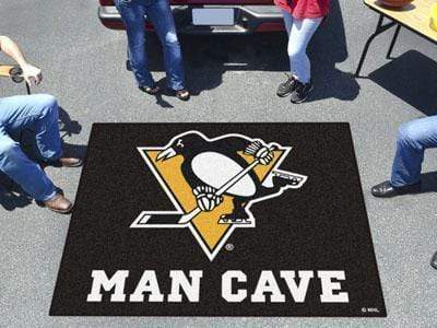 Man Cave Tailgater Grill Mat NHL Pittsburgh Penguins Man Cave Tailgater Rug 5'x6' FANMATS
