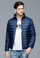 Man Duck Down Jacket - Ultra Light Thin Jacket-Navy-S-JadeMoghul Inc.