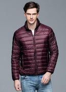 Man Duck Down Jacket - Ultra Light Thin Jacket-Wine-S-JadeMoghul Inc.