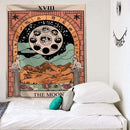 Mandala Tarot Card Pattern Blanket Tapestry Wall Hanging Tapestries Bedroom Bedspread Throw Cover Sun Moon Wall Decor 95x73CM AExp