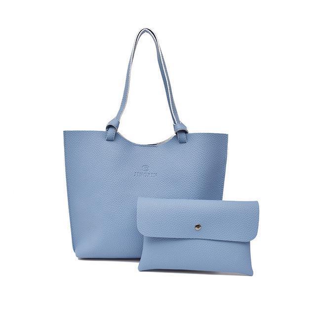 Mara's Dream 2017 Women Shoulder Bags Solid Color PU Leather Hasp Lady Girls Handbags Feminina Crossbody Messenger Bag Bolsa-E Blue-38x29x7 cm-JadeMoghul Inc.