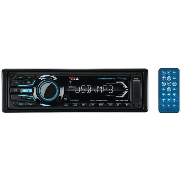 Marine Single-DIN In-Dash Mechless AM/FM Receiver with Bluetooth(R) (Black)-Receivers & Accessories-JadeMoghul Inc.
