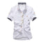 MarKyi plus size 5xl mushroom embroidery mens short sleeve casual shirts fashion 2017 new summer cotton shirts men social-White-size M 165cm 55kg-JadeMoghul Inc.