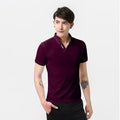 MarKyi plus size 5xl Short Sleeve Mens Polo Shirts Brand Good Quality Slim Fit Mens Polo Merken-Purple-XL-JadeMoghul Inc.
