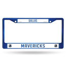 BMW License Plate Frame Mavericks Blue Colored Chrome Frame