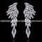 Mecresh 5 Colors Crystal Long Earrings for Women Eagle Silver Color Bridal Wedding Earrings Fashion Jewelry 2017 EH209-Silver-JadeMoghul Inc.
