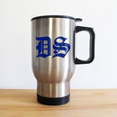Custom Mugs Medieval Initials Silver Travel Mug