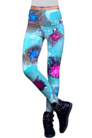 Medusa Lucy Blue Print Performance Eco Leggings - Women-Medusa-XS-Blue/Pink-JadeMoghul Inc.