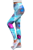 Medusa Lucy Blue Print Performance Eco Leggings - Women-Medusa-XS-Blue/Pink-JadeMoghul Inc.