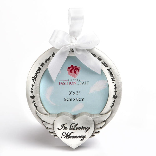 Memorial frame - ornament - pewter color-Personalized Gifts for Women-JadeMoghul Inc.