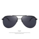 Men 100% Polarized Aluminum Alloy Frame Sunglasses-C01 Black-JadeMoghul Inc.