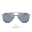Men 100% Polarized Aluminum Alloy Frame Sunglasses-C04 Silver-JadeMoghul Inc.