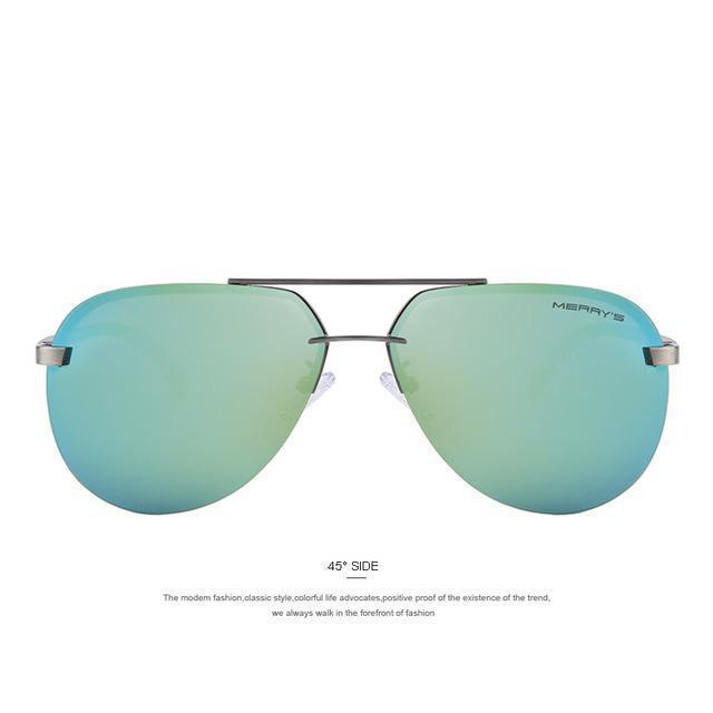 Men 100% Polarized Aluminum Alloy Frame Sunglasses-C05 Gold-JadeMoghul Inc.