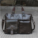 Men Briefcases Genuine Leather Men's Bag male business Computer Laptop Bags Crossbody Bags Messenger Bag Men Leather-260 oil green-China-JadeMoghul Inc.