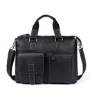 Men Briefcases Genuine Leather Men's Bag male business Computer Laptop Bags Crossbody Bags Messenger Bag Men Leather-260B-blackgusao-China-JadeMoghul Inc.