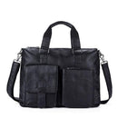 Men Briefcases Genuine Leather Men's Bag male business Computer Laptop Bags Crossbody Bags Messenger Bag Men Leather-260black-China-JadeMoghul Inc.