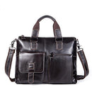 Men Briefcases Genuine Leather Men's Bag male business Computer Laptop Bags Crossbody Bags Messenger Bag Men Leather-260Fcoffeeliangpi-China-JadeMoghul Inc.