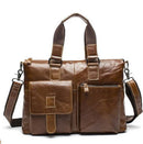 Men Briefcases Genuine Leather Men's Bag male business Computer Laptop Bags Crossbody Bags Messenger Bag Men Leather-260red brown-China-JadeMoghul Inc.