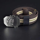 Men Canvas Belt With Stainless Steel Embossed Buckle-I-100cm-JadeMoghul Inc.