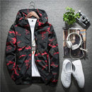 Men Casual Camouflage Hoodie Jacket / Waterproof Outerwear-Red Jacket-M-JadeMoghul Inc.